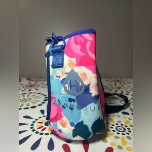 Blue Hydro Jug - Dainty Floral Sleeve With Strap - Floral Collection